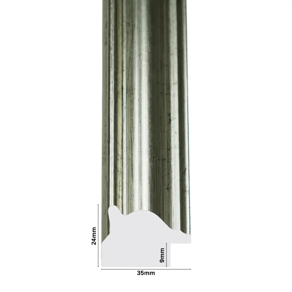 PS Moulding W 35 X H 24 X L 2900mm Silver
