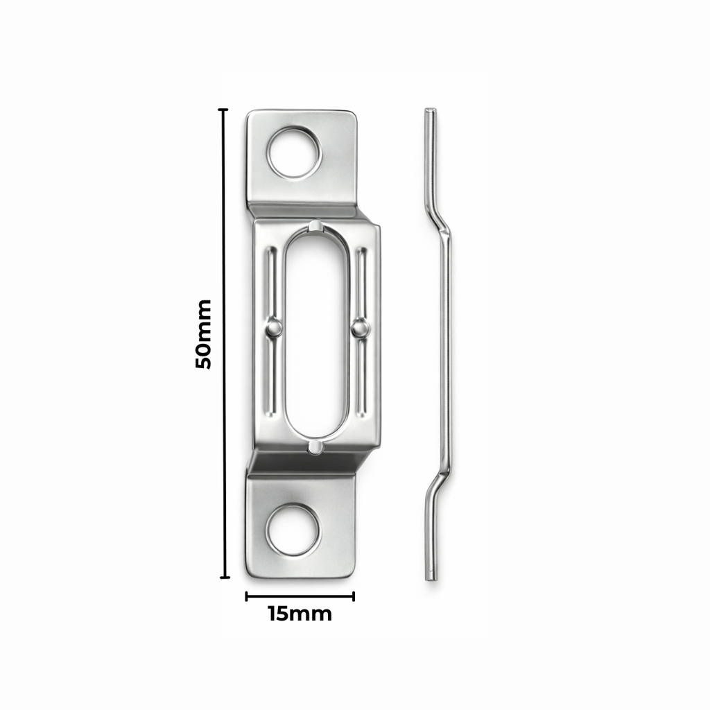 Hanger Security Bracket 15X50mm 100 Pack Silver