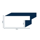 PS Moulding W 30 X H 13 X L 2900mm Bright Silver