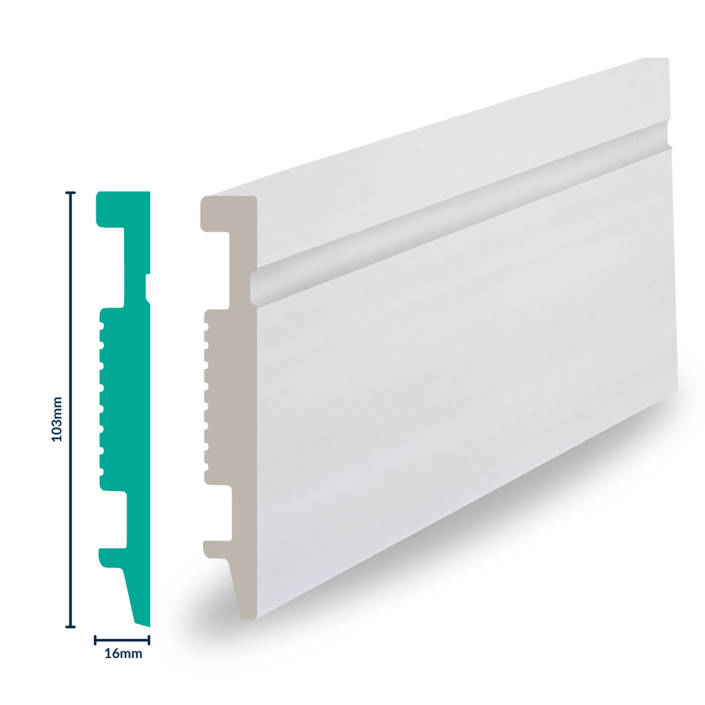 HDPS Skirting H 103 X W 16 X L 2700mm Natural