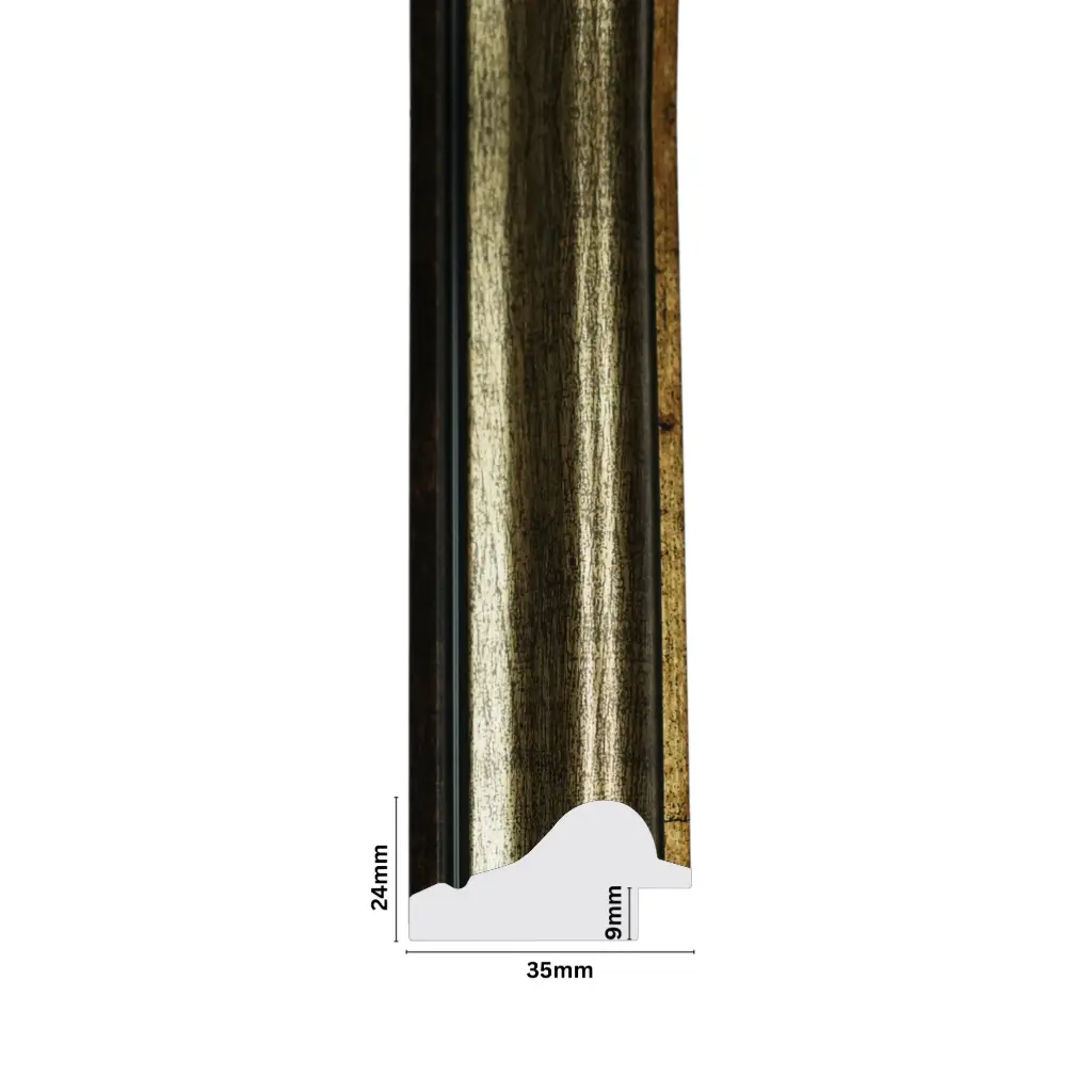PS Moulding W 40 X H 20 X L 2900mm Antique Silver