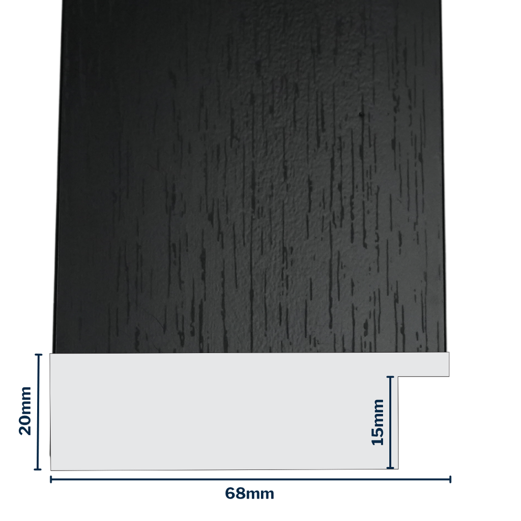 Q-Moulding W 68 X H 20 X L 2900mm Black