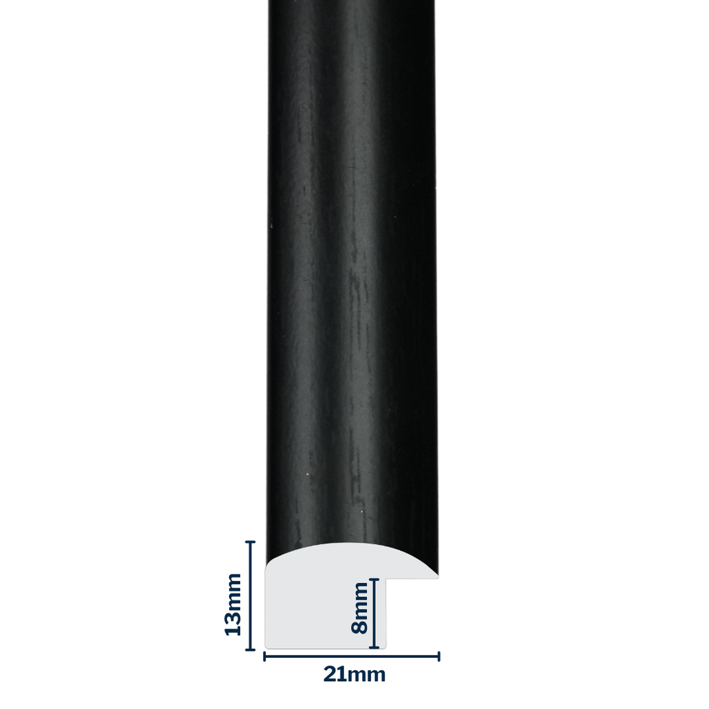 Q-Moulding W 21 X H 13 X L 2900mm Black