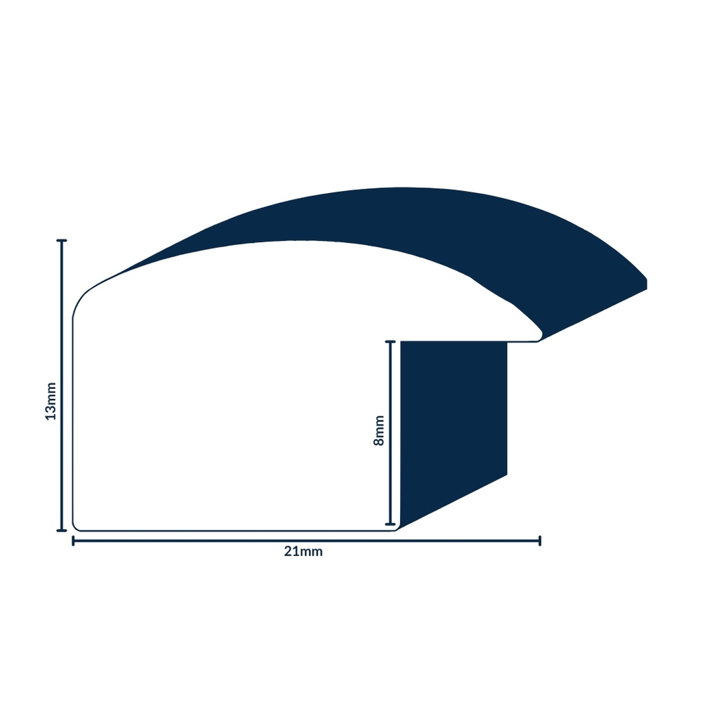 Q-Moulding W 21 X H 13 X L 2900mm Gold
