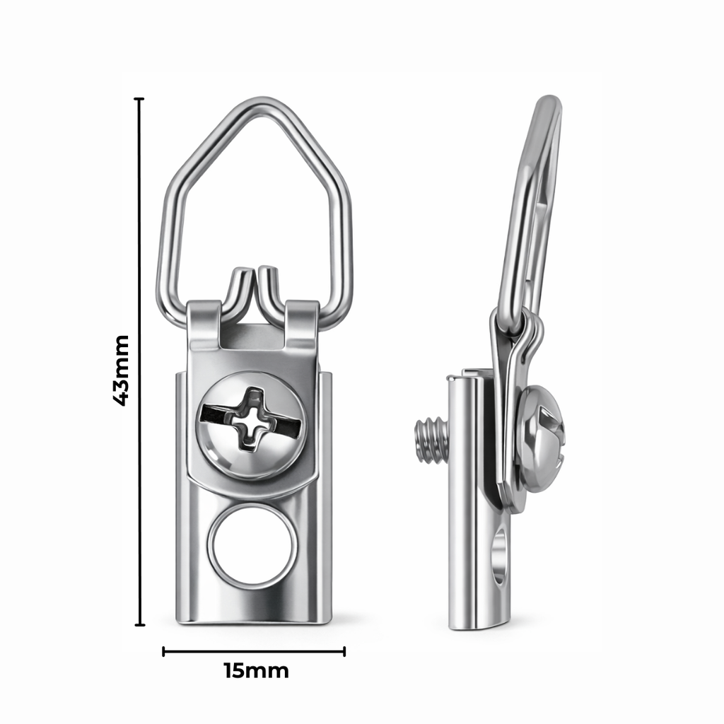 Hanger Swing AMS 15X43mm 100 Pack Silver