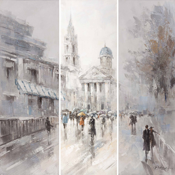 Oil On Canvas Beach 400X1200mm