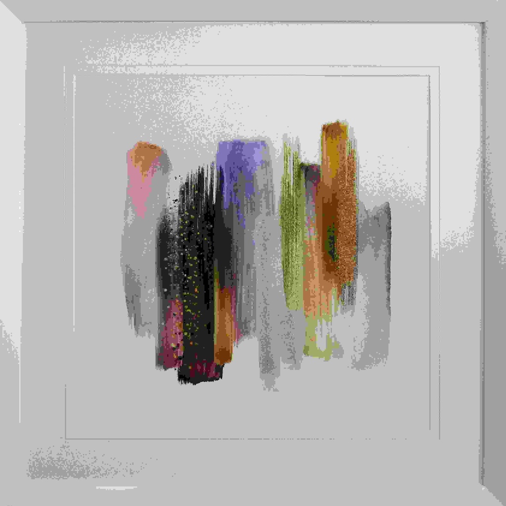 Framed Print Abstract Watercolour Brush Strokes I 1065X1065mm