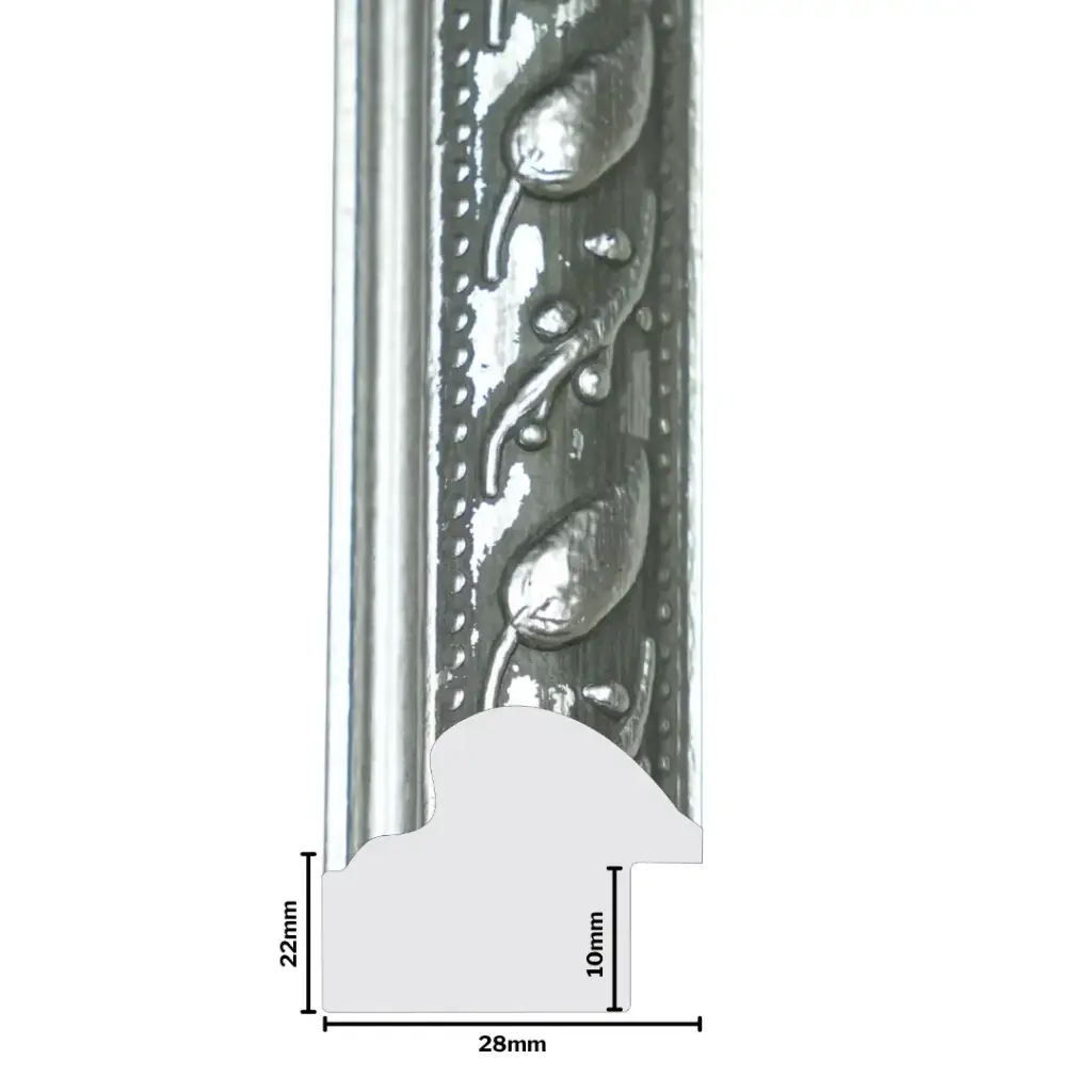 PS Moulding W 28 X H 22 X L 2900mm Silver