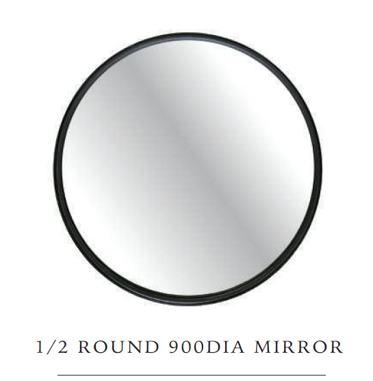 SMN002 - 1/2 ROUND BLACK 900 X 900