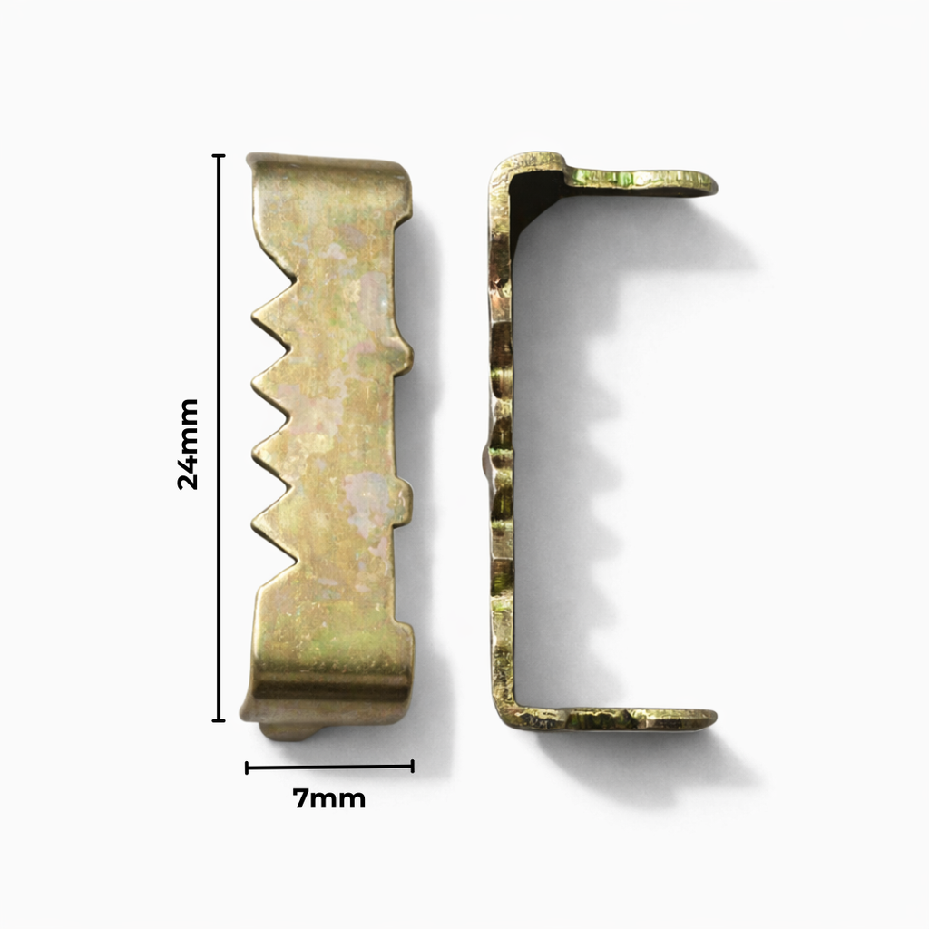 Hanger Sawtooth Self Fix 7X24mm 100 Pack Gold