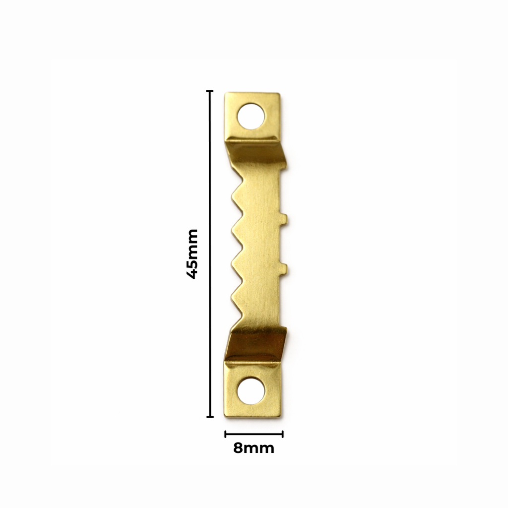Hanger Sawtooth Thin 8X45mm 100 Pack Gold