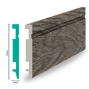 [3022P-S] HDPS Skirting H 103 X W 16 X L 2700mm Grey