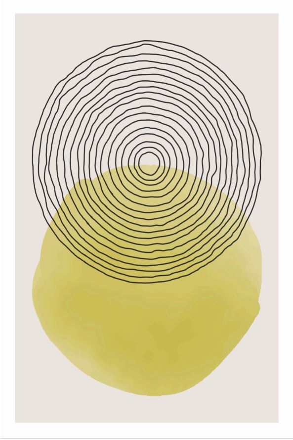 Prints On Canvas Abstract Black & Gold 600X900mm