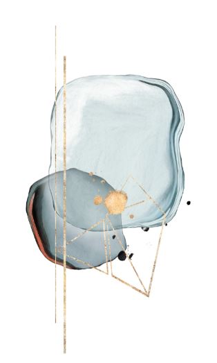 Prints On Canvas - Abstract Blue Water Colour (600X900)