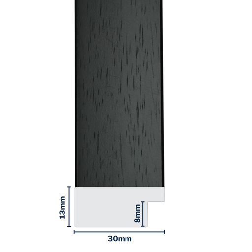 [Q922K] Q-Moulding W 30 X H 13 X L 2900mm Black