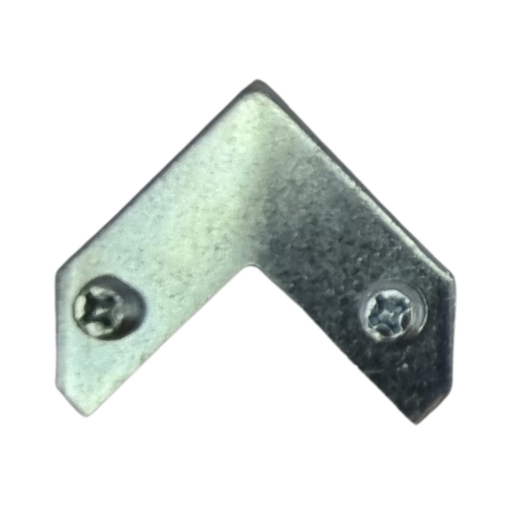 [AC490018] THREADED CORNERS ALUMINIUM 100 PACK SILVER