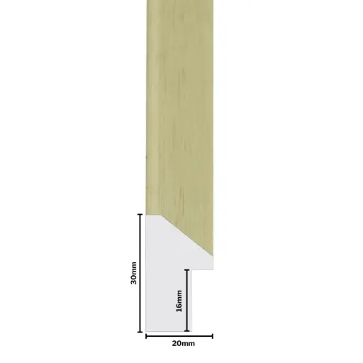 [1161-3P] PS Moulding W 20 X H 30 X L 2900mm Natural Obeche