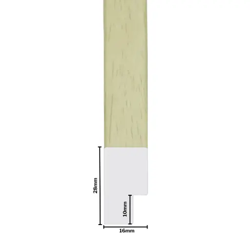 [1159-3P] PS Moulding W 16 X H 28 X L 2900mm Natural Obeche