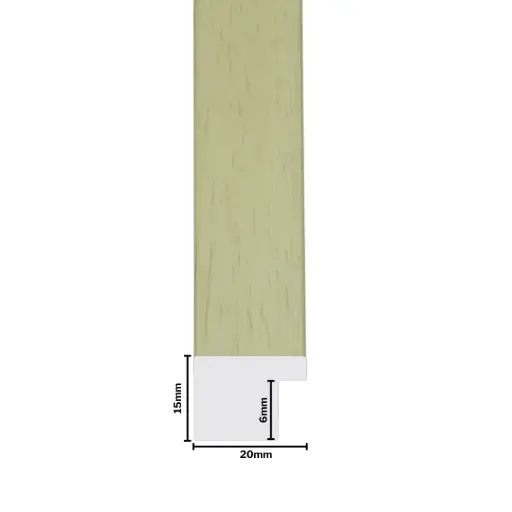 [1128-3P] PS Moulding W 20 X H 15 X L 2900mm Natural Obeche