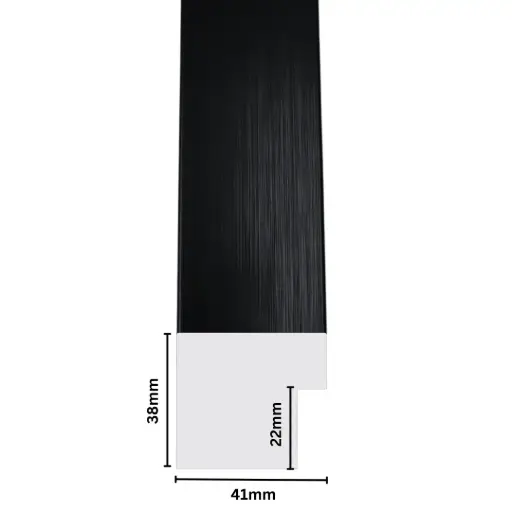 [1116B] PS Moulding W 41 X H 38 X L 2900mm Black