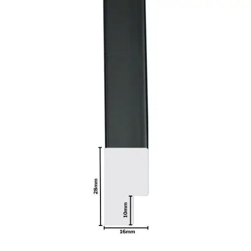 [1159D] PS Moulding W 16 X H 28 X L 2900mm Black