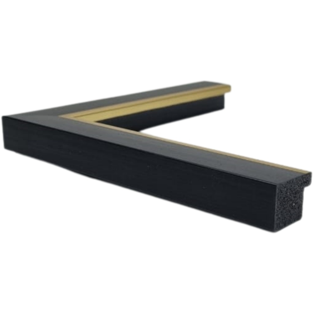 [1153D] PS MOULDING W 30 X H 22 X L 2900MM BLACK & GOLD