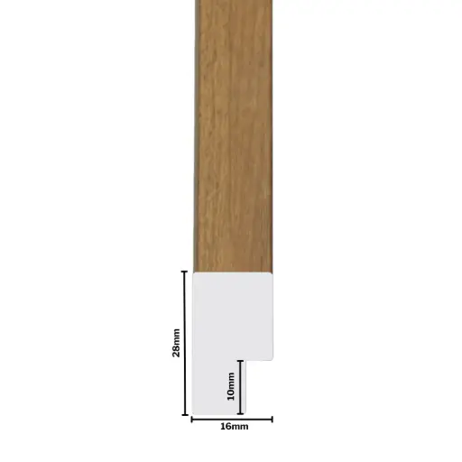 [1159-3K] PS Moulding W 16 X H 28 X L 2900mm Natural Kiaat