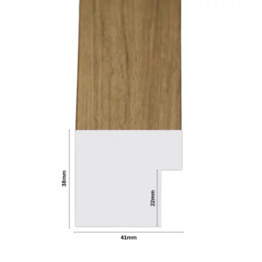 [1116-3K] PS Moulding W 41 X H 38 X L 2900mm Natural Kiaat