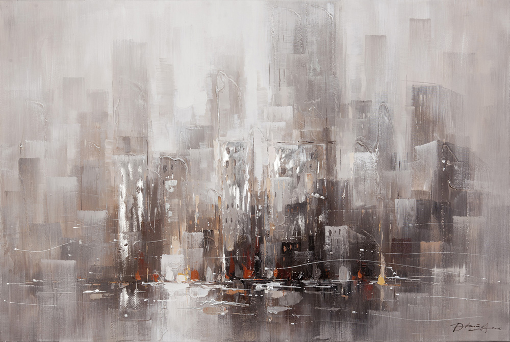 [PXYW636/1095I] OIL ON CANVAS ABSTRACT 1000X1500MM