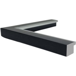 [1153E] PS Moulding W 30 X H 22 X L 2900mm Black & Silver