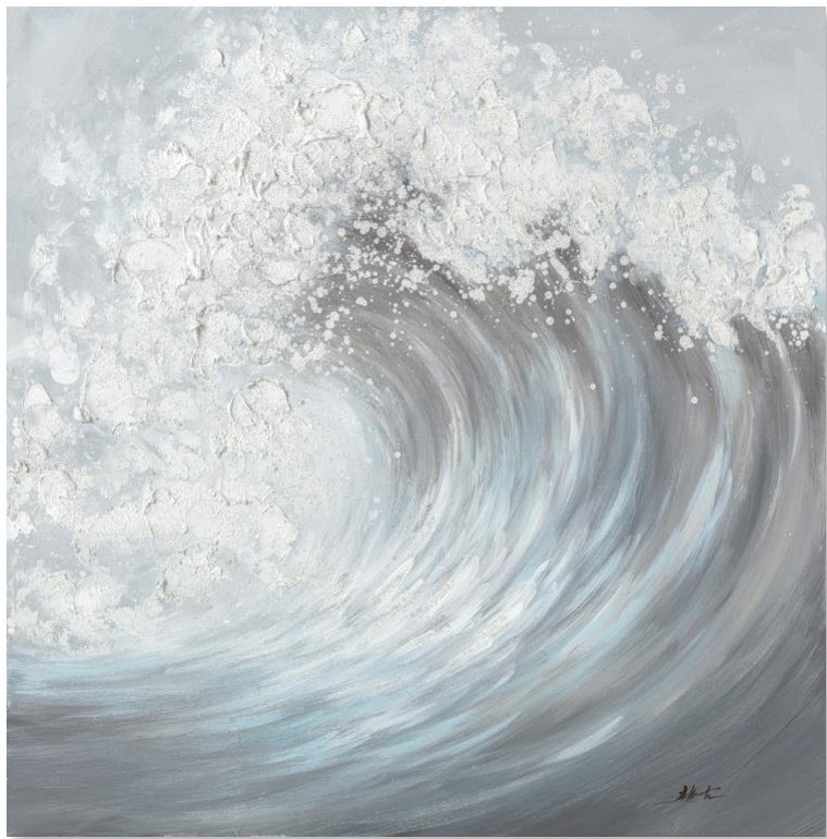 [PXYW725] PRINT ON CANVAS WAVE 900X900MM
