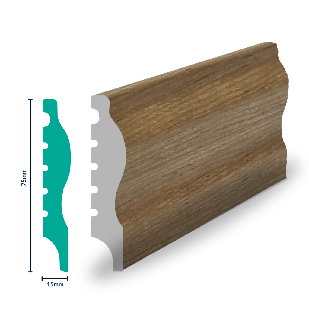 [EFECOAA] HDPS SKIRTING H 75 X W 15 X L 2700MM UMGENI