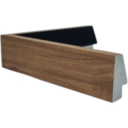 [1171-3D] PS Moulding W 27 X H 50 X L 2900mm Natural Kiaat & Black
