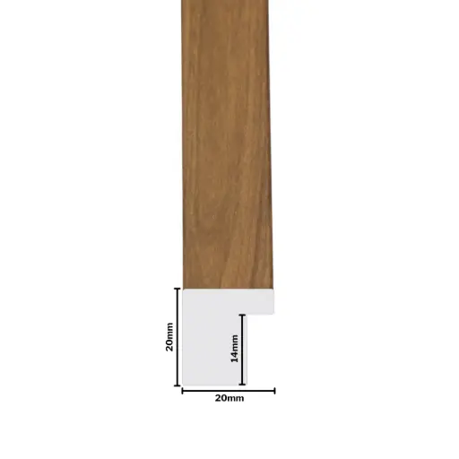 [848-3K] PS Moulding W 20 X H 20 X L 2900mm Natural Kiaat