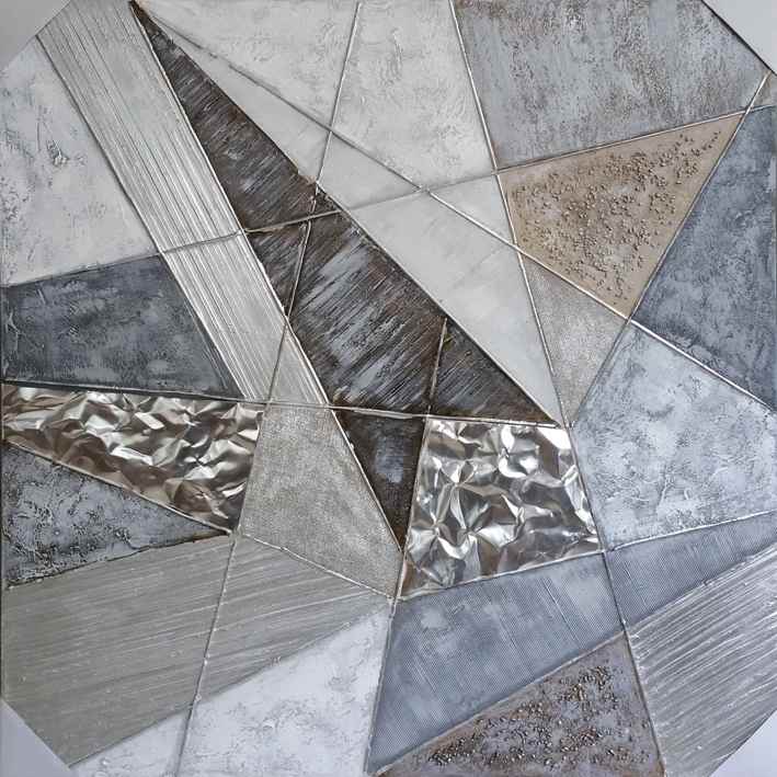 [DY031/1095A] OIL ON CANVAS ABSTRACT 1000X1000MM