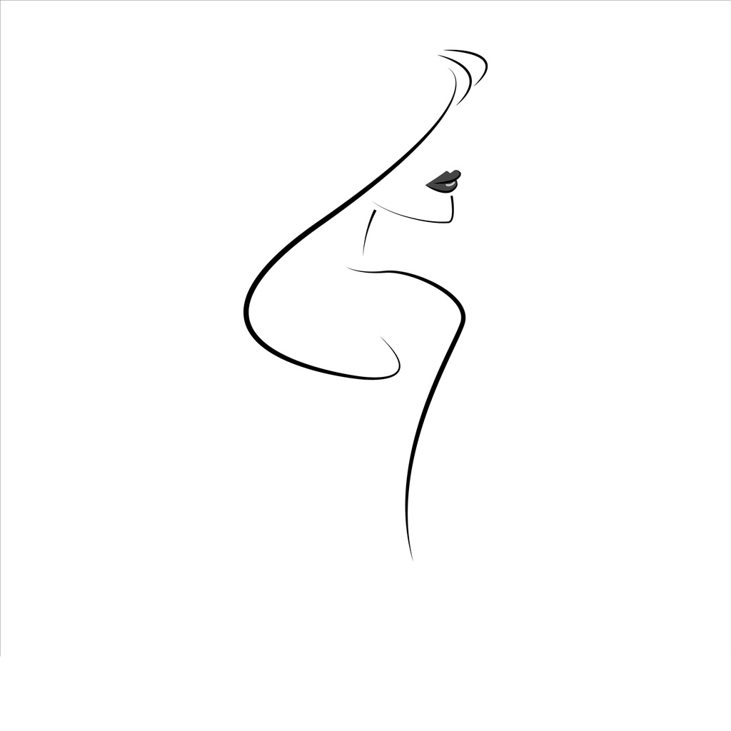[PXM110] Prints Framed Lady Abstract Profile (600 X 400)