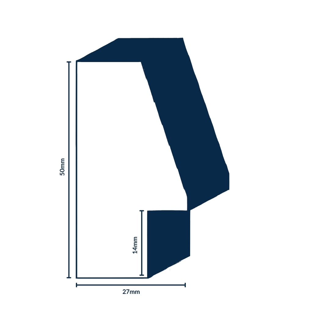 [1171-3S] PS MOULDING W 27 X H 50 X L 2900MM SPRUCE