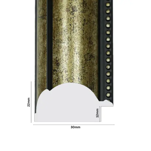 [737-1B] PS Moulding W 43 X H 21 X L 2900mm German Silver