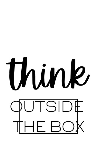 [PXM117] Print On Canvas - Think Outside The Box (400 X 600)