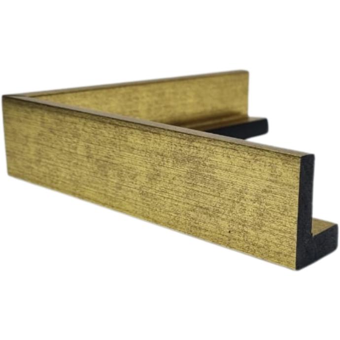 [1173A] PS MOULDING W 30 X H 45 X L 2900MM GOLD (CANVAS FLOATER 33MM) 10MM FACE
