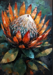 [PXM130] PRINT ON CANVAS PROTEA FLOWER 1200X800MM