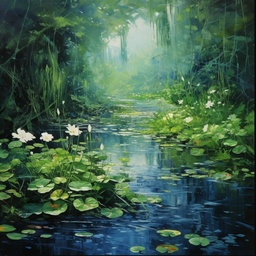 [PXM152] PRINT ON CANVAS WATERLILIES FLOWERS 1200X800MM