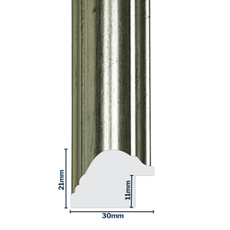 [Q904X] Q-Moulding W 30 X H 21 X L 2900mm Silver