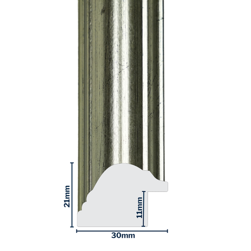 [Q904X] Q-Moulding W 30 X H 21 X L 2900mm Silver