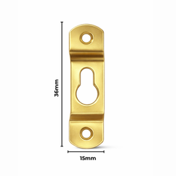 [﻿AC403889﻿] ﻿Hanger 2 Hole Key Thick 15X56mm 100 Pack Gold﻿