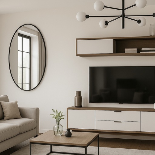 [MJ1B-16] Mirror Oval 600X900mm Black