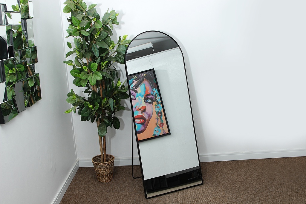 [MJ3B-20S] MIRROR DOME STANDING 1800X700MM BLACK WITH STAND