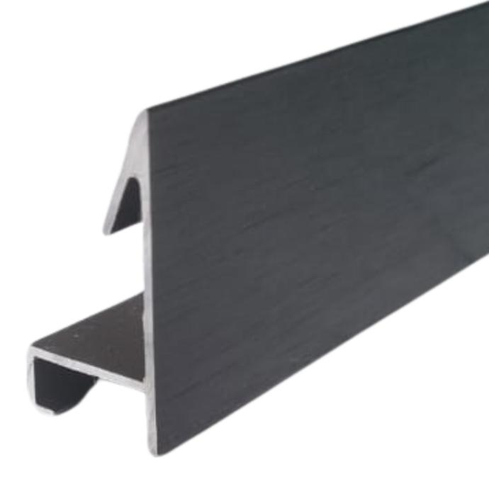 [127B] ALUMINIUM MOULDING W 16 X H 32 X L 2900MM BLACK