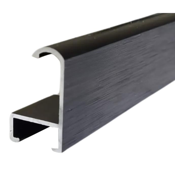 [128B] ALUMINIUM MOULDING W 16 X H 25 X L 2900MM BLACK