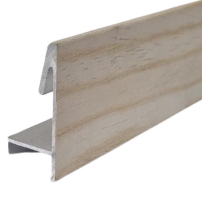 [127NW] ALUMINIUM MOULDING W 16 X H 32 X L 2900MM NATURAL WOOD
